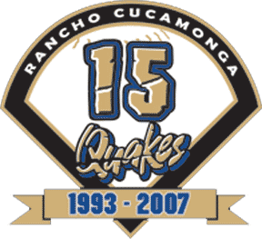 Rancho Cucamonga Quakes 2007 Anniversary Logo iron on paper